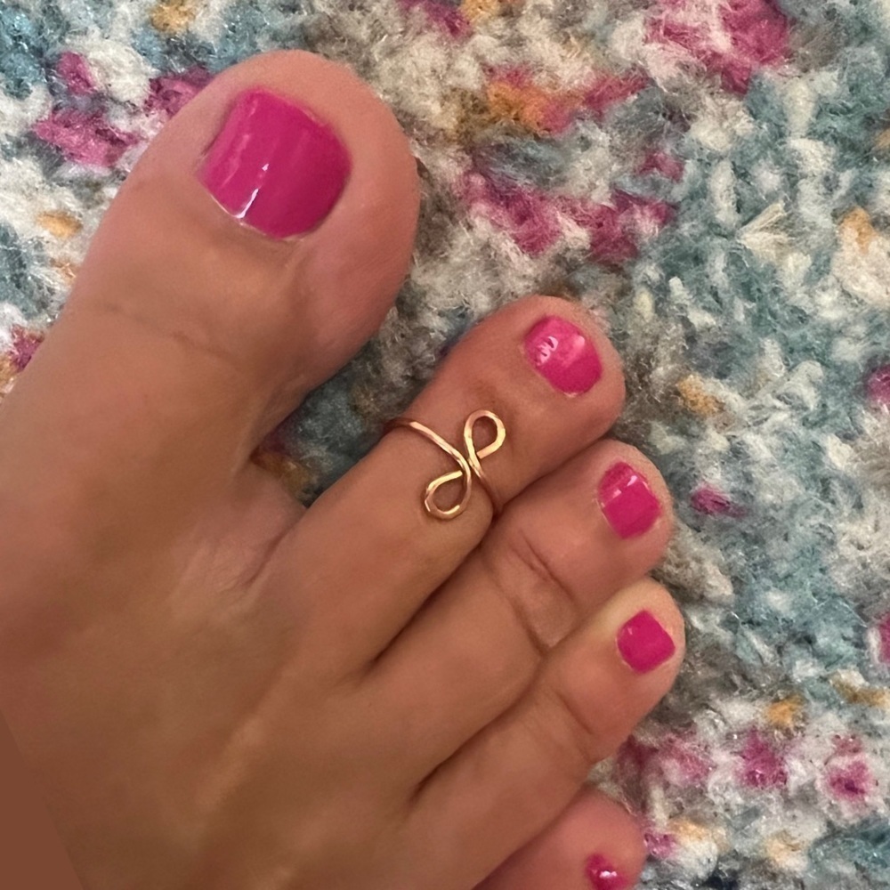 COPPER Toe Ring Adjustable - Picture 3 of 11